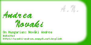 andrea novaki business card